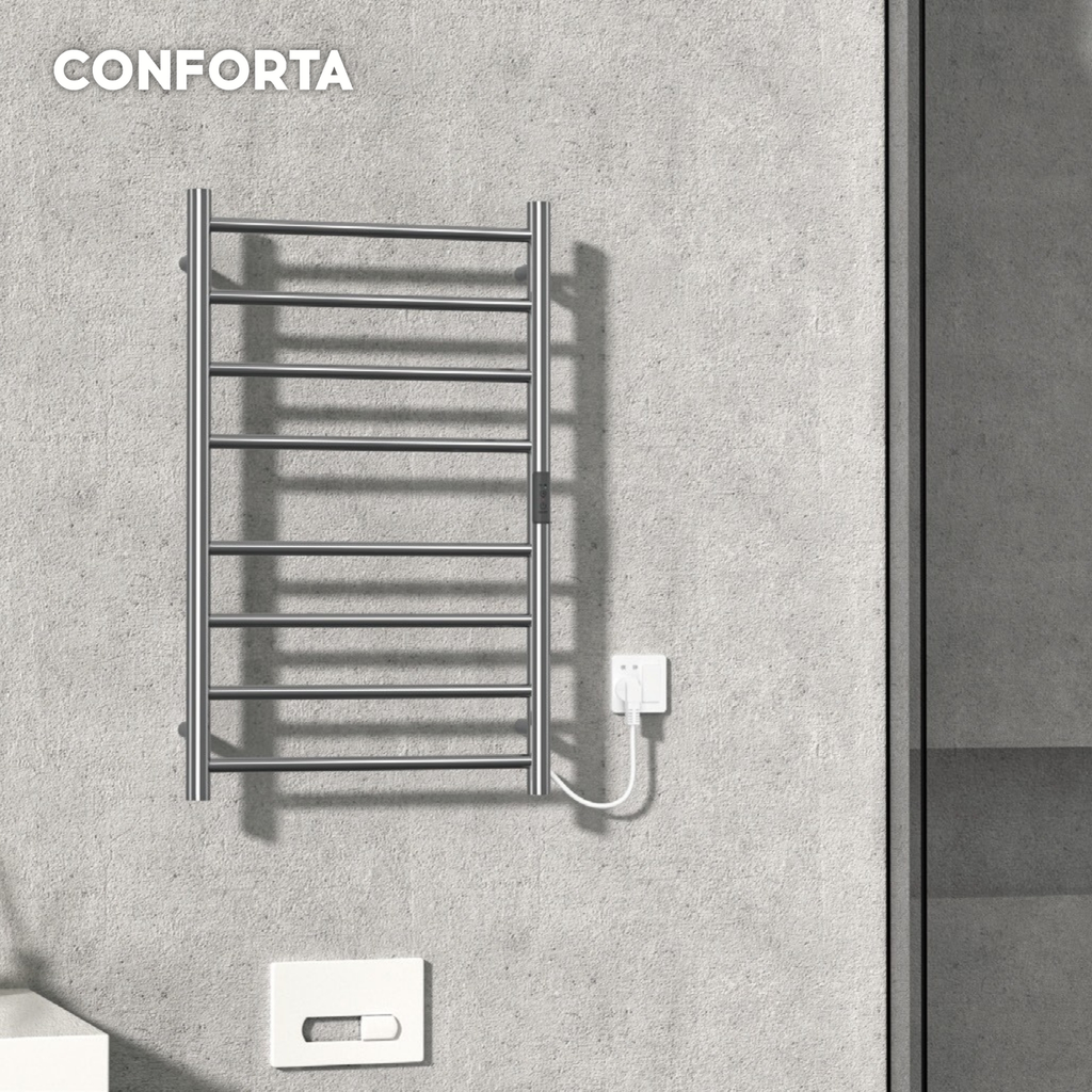 PARIS Serie Edelstahl Badheizkörper Elektrisch Trockenmodell  120W 800x600mm