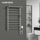 PARIS Serie Edelstahl Badheizkörper mit Handtuchhalter Elektrisch Trockenmodell  130W 900x600mm