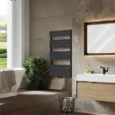 BOSTON Serie Badheizkörper 1200x600mm Anthrazit Mittelanschluss