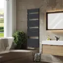 BOSTON Serie Badheizkörper 1800x600mm Anthrazit Mittelanschluss