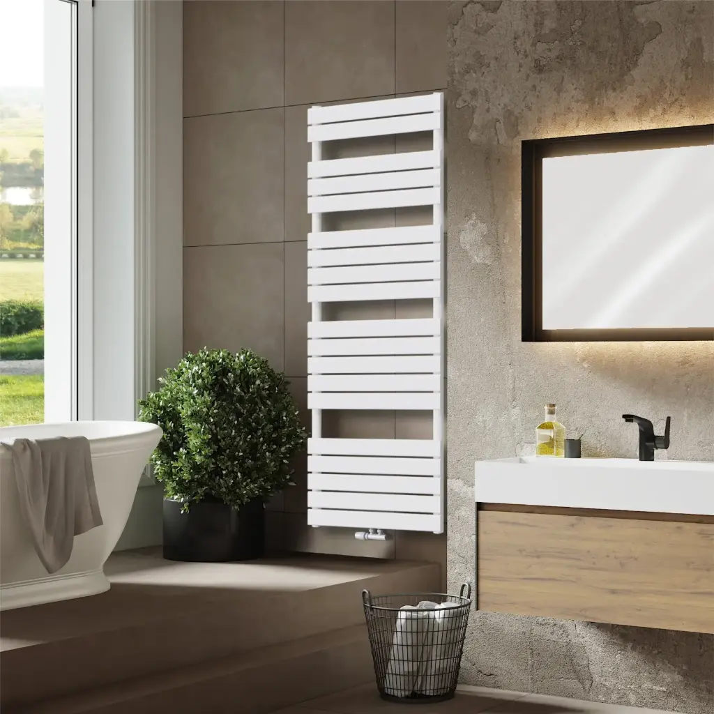BOSTON Serie Badheizkörper 1800x600mm Weiß Mittelanschluss