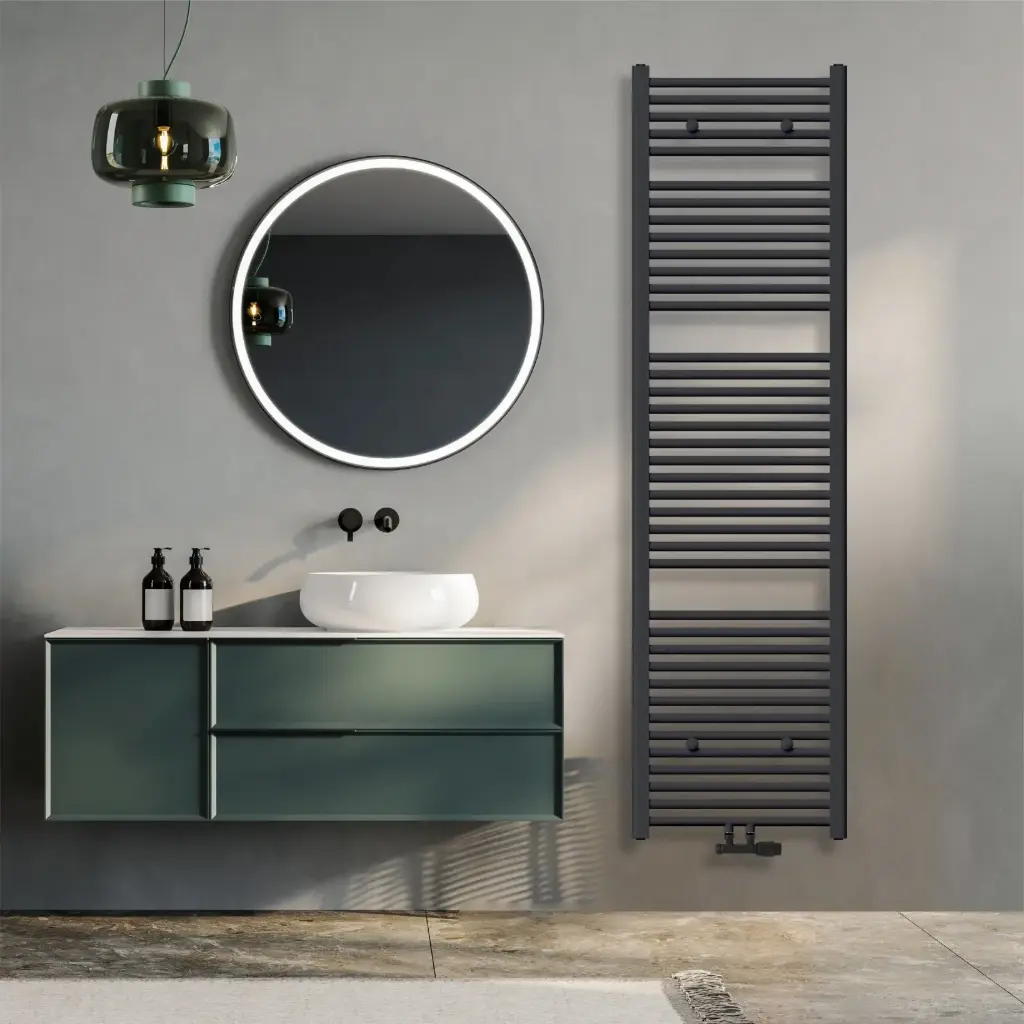 Klassisch Badheizkörper 1800x500mm Anthrazit Mittelanschluss