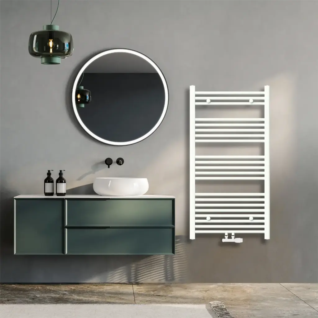 Klassisch Badheizkörper 1150x600mm Weiß Mittelanschluss