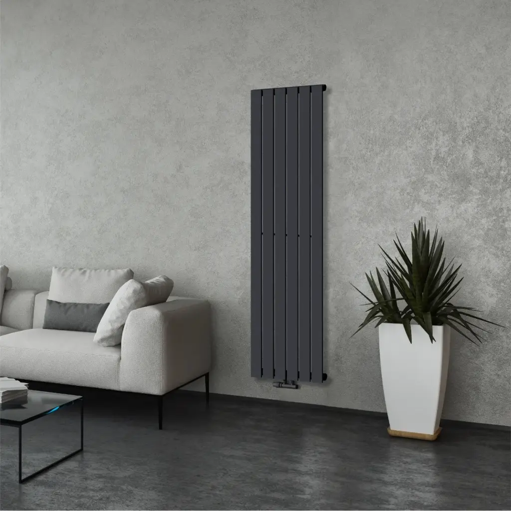 TOKYO Serie VertikalHeizkörper 1600x452mm Anthrazit Mittelanschluss