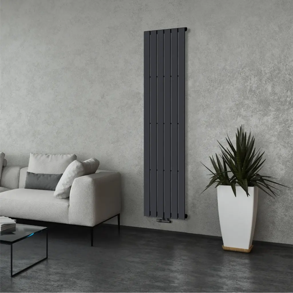 TOKYO Serie VertikalHeizkörper 1800x452mm Anthrazit Mittelanschluss