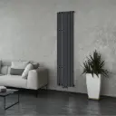 TOKYO Serie VertikalHeizkörper 1800x452mm Anthrazit Mittelanschluss