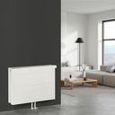 Typ 22 600x600 Planheizkörper Mittelanschluss VK-M mit Thermostatventil und C-Konsole (Gestreift)