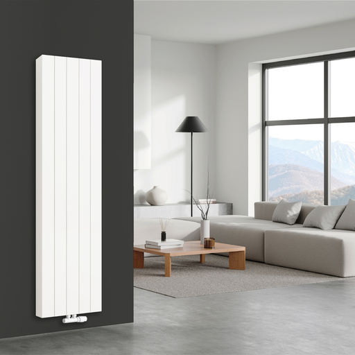 [VPM2018050LWH] 1800x500 Typ 20 Vertikal Planheizkörper-Mittelanschluss (Gestreift)