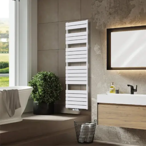 [BOS500*1800FWM] BOSTON Serie Badheizkörper 1800x500mm Weiß Mittelanschluss