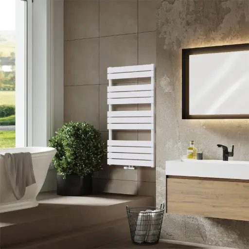 [BOS600*1200FWM] BOSTON Serie Badheizkörper 1200x600mm Weiß Mittelanschluss