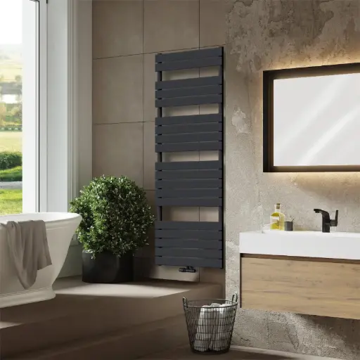 [BOS600*1800FAM] BOSTON Serie Badheizkörper 1800x600mm Anthrazit Mittelanschluss