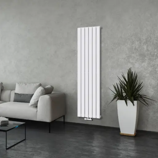 [TOK1600*452FWM] TOKYO Serie VertikalHeizkörper 1600x452mm Weiß Mittelanschluss