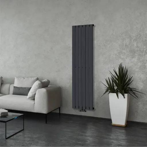 [TOK1600*452FAM] TOKYO Serie VertikalHeizkörper 1600x452mm Anthrazit Mittelanschluss