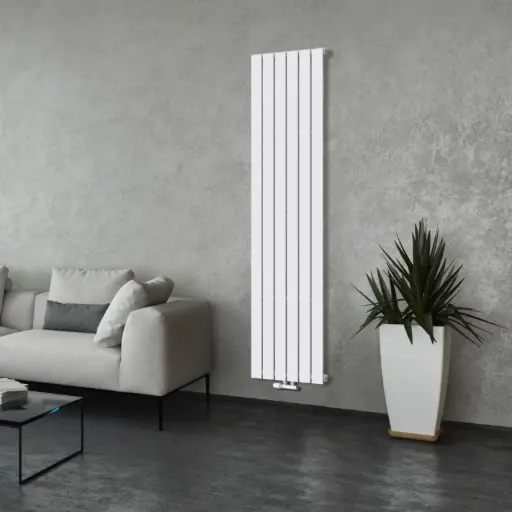 [TOK1800*452FWM] TOKYO Serie VertikalHeizkörper 1800x452mm Weiß Mittelanschluss