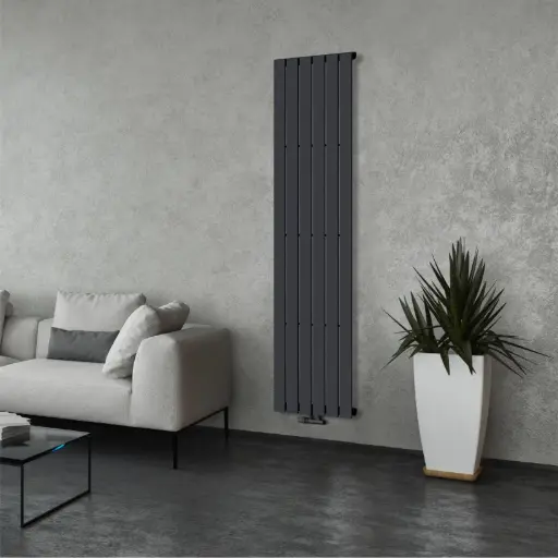 [TOK1800*452FAM] TOKYO Serie VertikalHeizkörper 1800x452mm Anthrazit Mittelanschluss